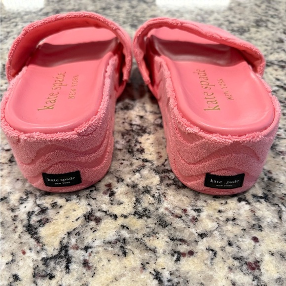SOLD - Kate Spade Pink Wavy Slide Sandals - Picture 5 of 8